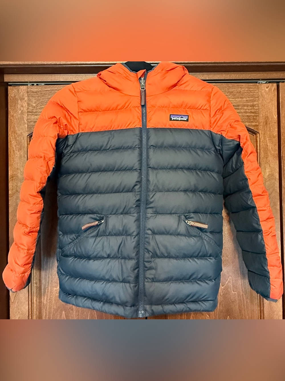 Patagonia Boys Reversible Down Winter Jacket Size M 10